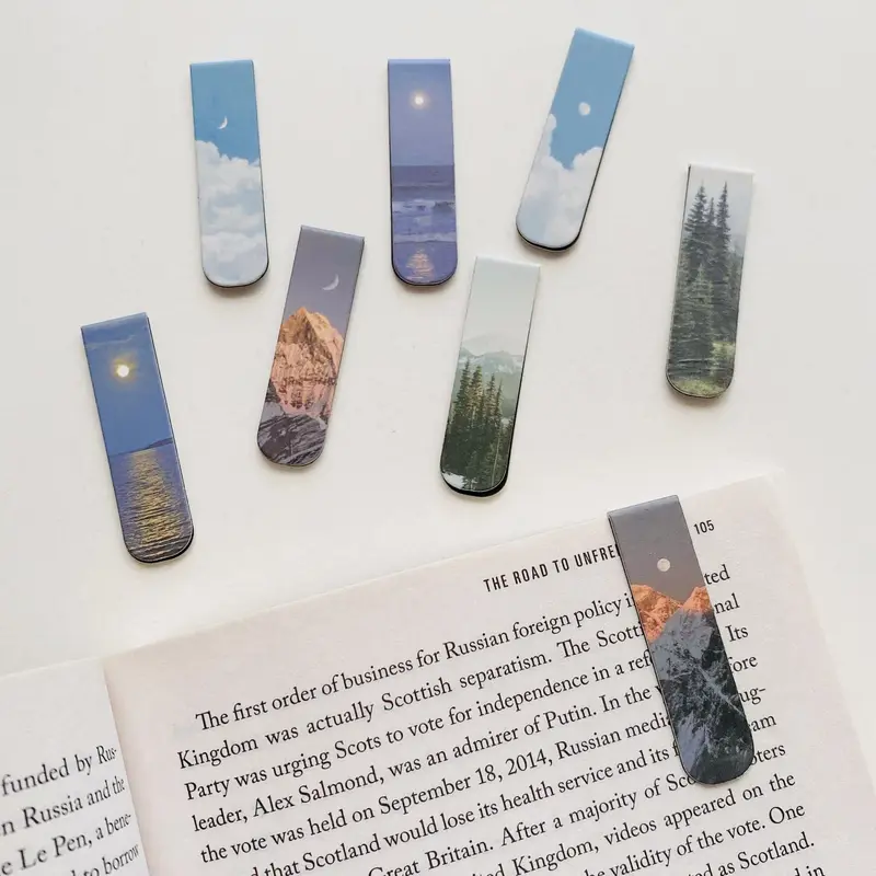 Bookmark Đánh Dấu Sách Nam Châm Hình Bầu Trời / Hình Hoa - Đánh Dấu Hít Nam Châm 1
