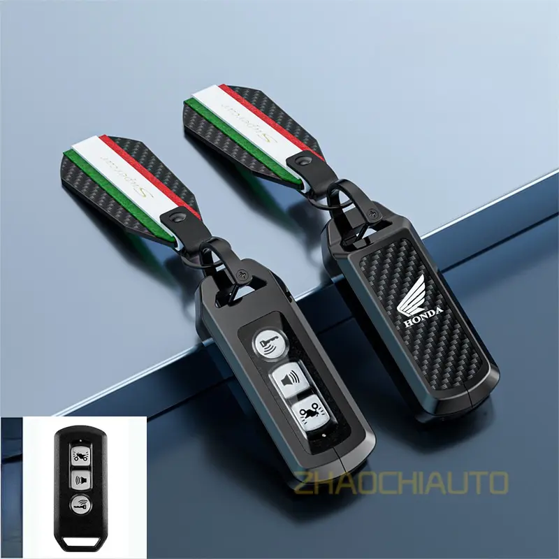 Vỏ Bọc Chìa Khóa Điều Khiển Từ Xa Xe Hơi, Chất Liệu Hợp Kim Kẽm, Dành Cho Honda Pcx160, Adv150, Sh125, Click160, Adv350, Sh350, Forza300, Forza350, Pxc150, Click 150 2