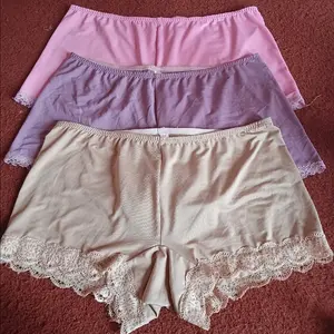 Nakawa paket 3pcs celana hotpants wanita polos-boxer renda Dewasa