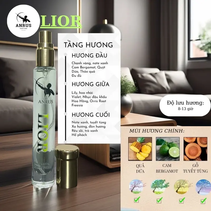 Nước Hoa Unisex LIOR - ANRUS Perfume Chai 10ml 3