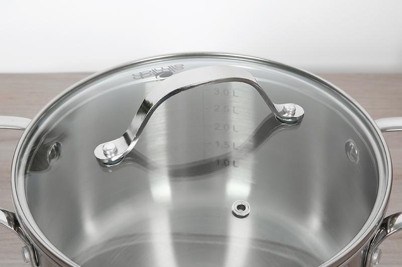 Product Introduction of Bộ 3 nồi inox Elmich 2103OL đáy liền size 18,20,26cm bảo hành 5 năm 7