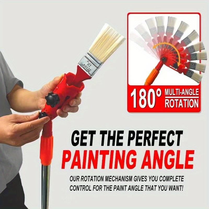  Con lăn sơn và bàn chải đa góc phụ kiện cực mở rộng bộ điều hợp giá đỡ kẹp Thông Dụng cho con lăn bàn chải và chổi cao su công cụ vẽ tranh có thể điều chỉnh cho tường trần nhà và góc vật liệu nhựa bền 
