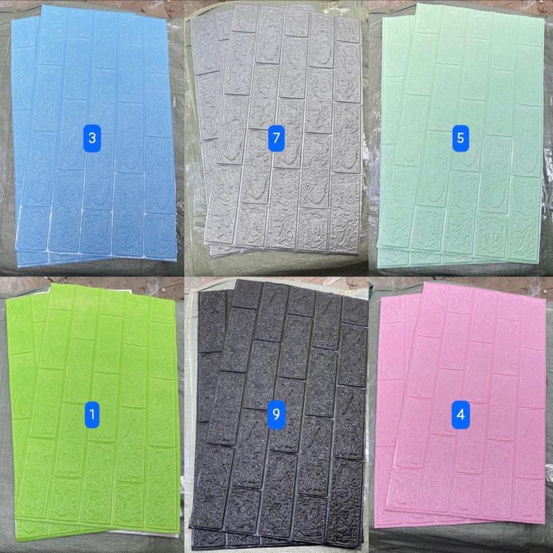  Set 50Tấm gạch màu KT 70.40 dày 3li. Xốp dán tường dày dặn sắc nét. Đủ các màu chống mốc phòng khách tấm dántường chống mốc phòng bếp giấy dán & đồ trang trí tường giấy  dán 