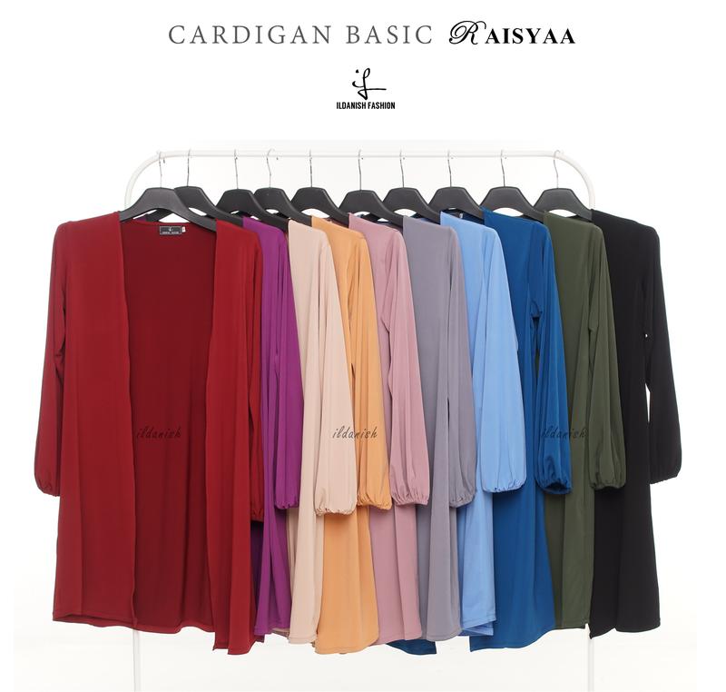 HOT SELLING!!! ️CARDIGAN BASIC RAISYAA |SAIZ S hingga 3XL | CARDIGAN LABUH MUSLIMAH Cardigans Outer Outerwear plussize 3