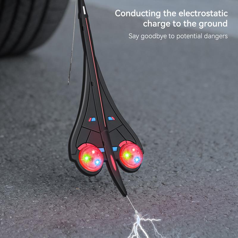 Product Introduction of Car Anti Static Strip Anti Static with LED Electrostatic Earth Belt Length Adjustment Auto Grounding Strip 15
