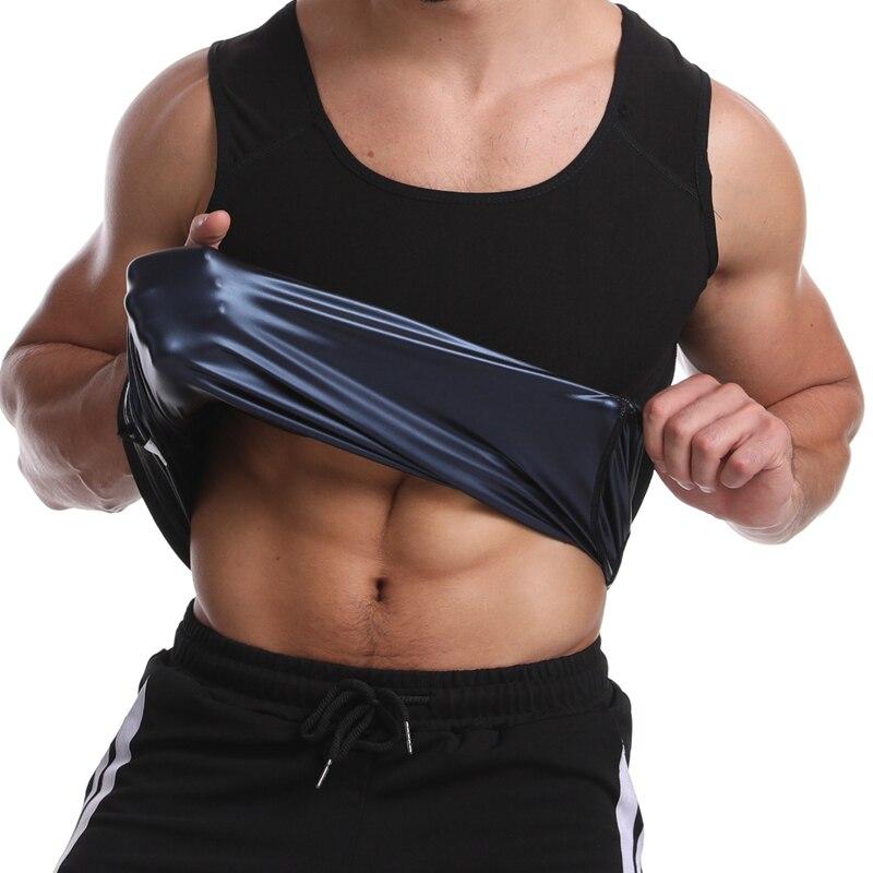 Men Sauna Sweat Vest and Short Sleeve Heat Trapping Shirt Sweat Body Shaper Waist Slimming Shapewear Workout Compression Shirt_voghion.com
