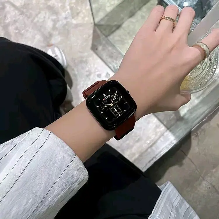 FREE BOX || Jam Tangan Wanita & Pria Analog Sporty Gaya Korea Strap Silicon Murah