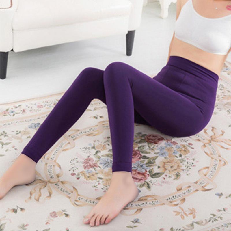 Product Introduction of Women Winter Leggings Warm Leggins High Waist Solid Color Velvet Women Thickened Velvet Leggings Stretchy Black Leggings 9