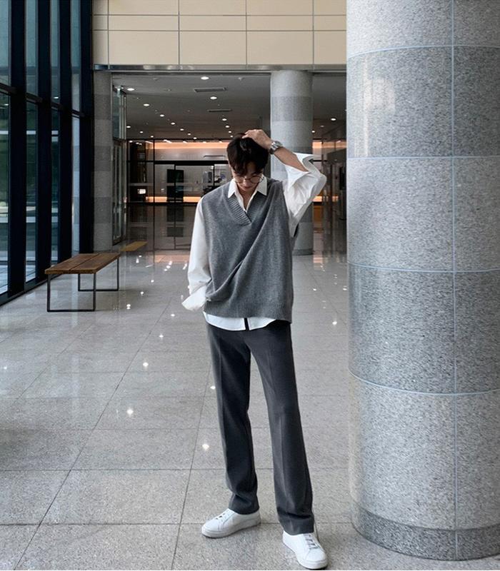 Áo Len Gile Nam Quảng Châu Sweater Unisex Cổ Tim Chất Len Đẹp Kiểu Dáng Hàn Quốc DYACI Menswear 7