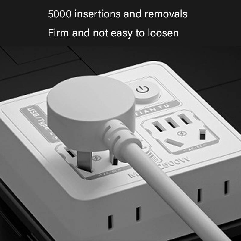 Multi functional socket converter - dual USB+Type-C charging port, compact and portable 4