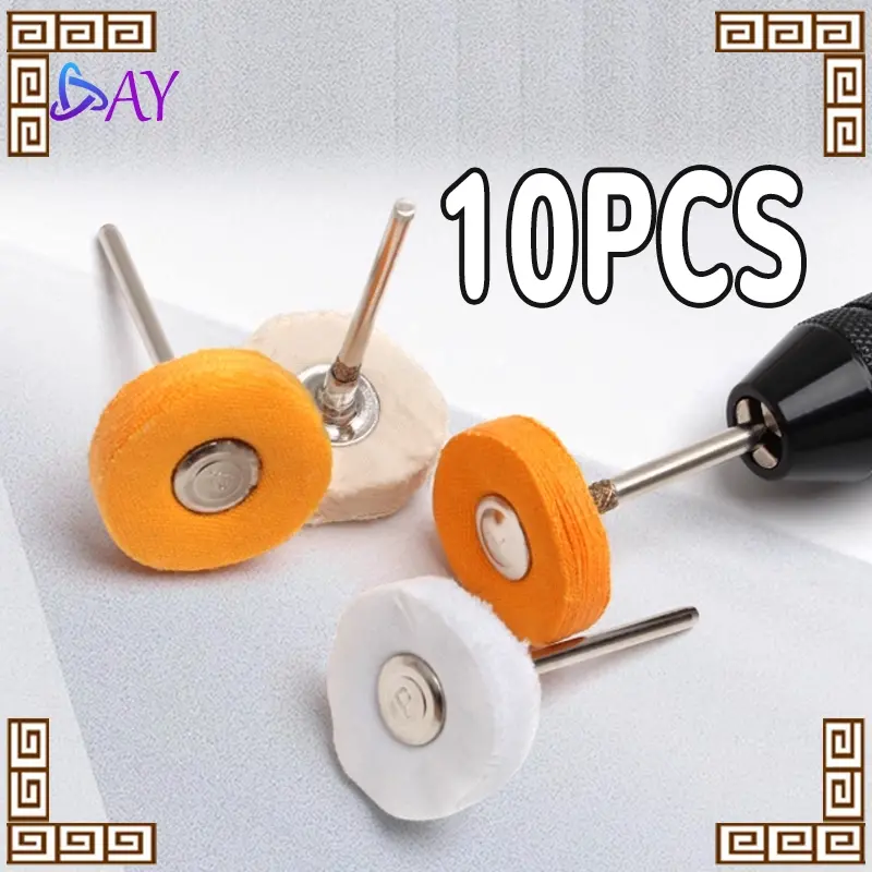 Roda Poles Kain Mini 2.35mm Bertangkai Putih Buff Polishing Wheel untuk ...
