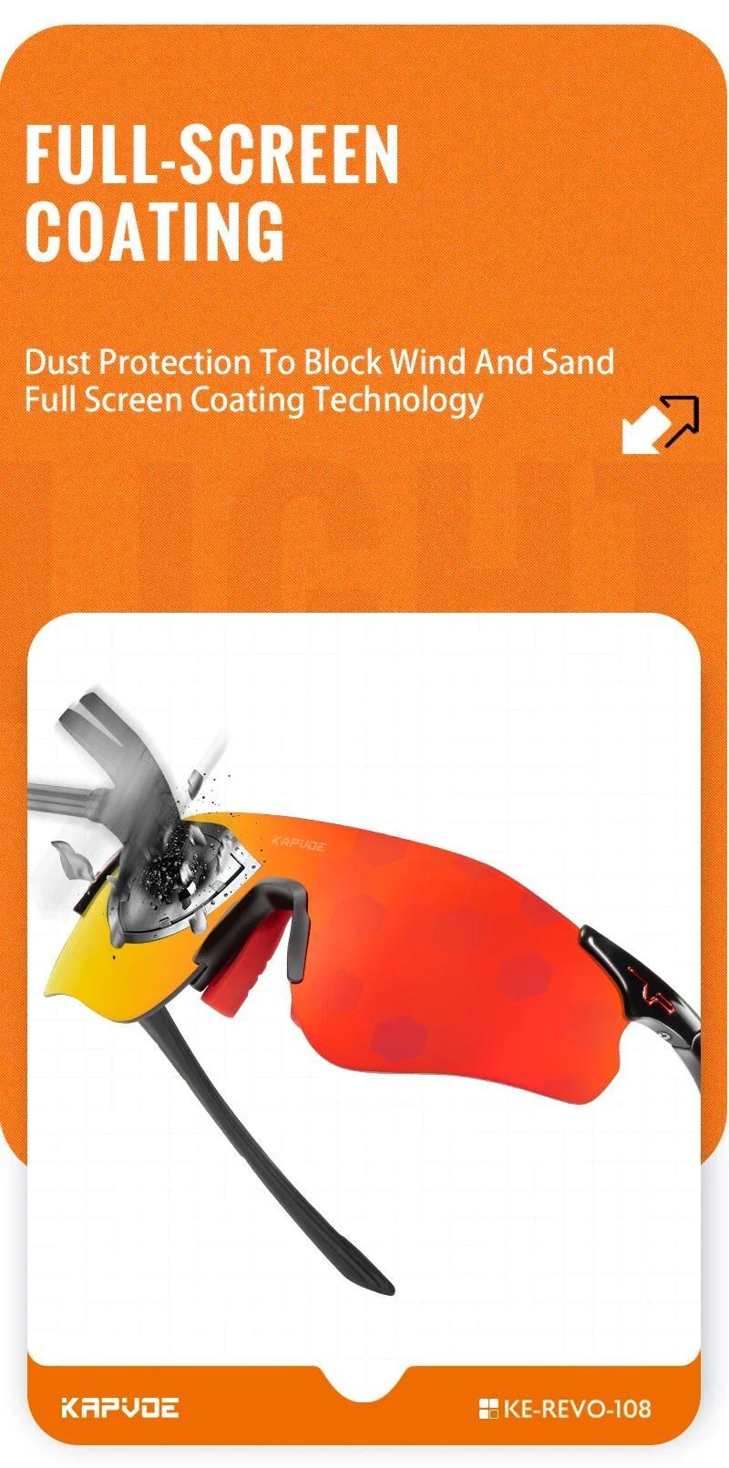 Product Introduction of Kapvoe Men Running Sunglasses Cycling Glasses Colared Photochromic Glasses Purple UV400 Bike Eyewear MTB Sports Bicycle Goggles 17