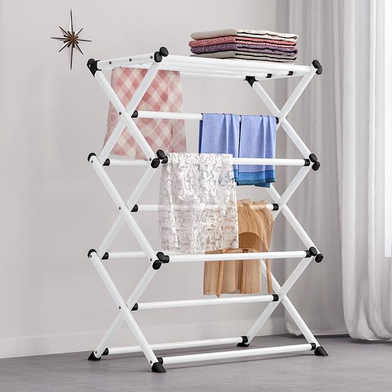 Multi-functional Foldable Clothes Drying Rack (1 Piece), Household Clothes Hanger, Towel Rack, Clothes Hanger, Bathroom Gadgets 1