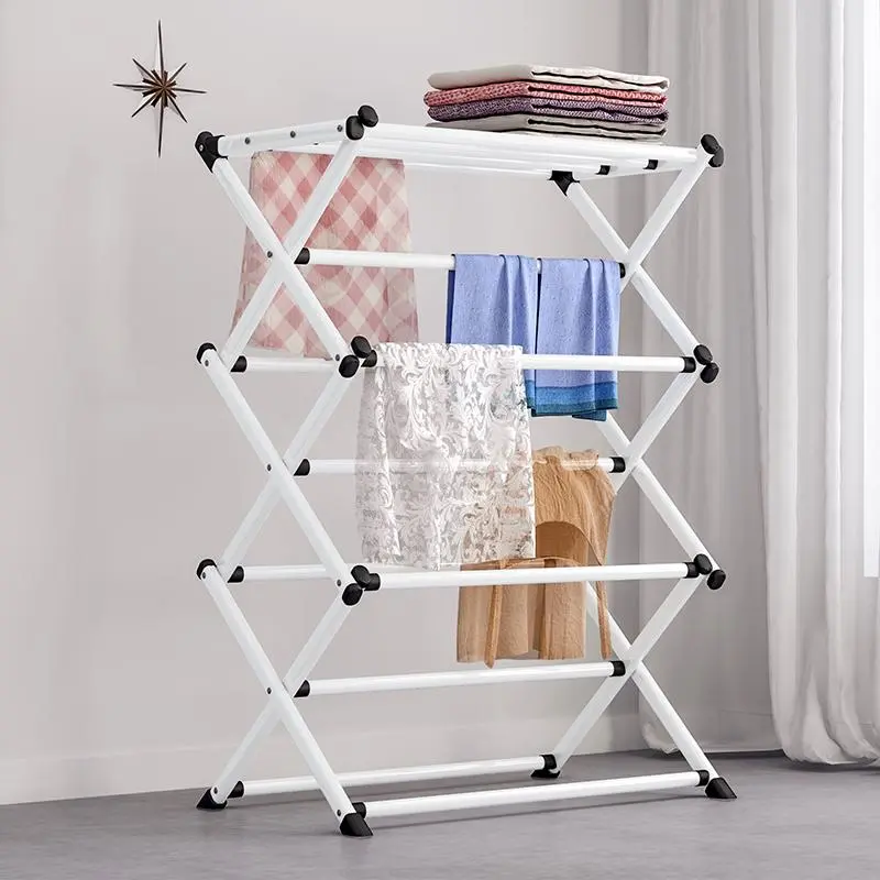 Multi-functional Foldable Clothes Drying Rack (1 Piece), Household Clothes Hanger, Towel Rack, Clothes Hanger, Bathroom Gadgets 1