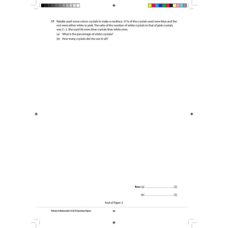 Product Introduction of Primary 6 Mathematics CA & SA Specimen Papers/Singapore Syllabus/Assessment Book | PSLE Challenging Math Mock Exam Paper 4