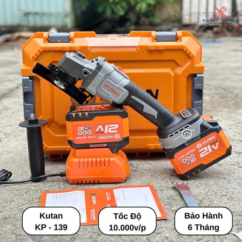 Máy Mài Pin Kutan KP - 139 Không Chổi Than Sử Dụng Đá 100 2 Pin 15 Cell Bảo Hành 6 Tháng
