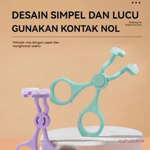 Alat Bantu Lensa Kontak untuk Pemula - Set Lengkap Aplikator & Penghapus dengan Penyangga Kelopak Mata | Pembesar Mata Portabel Warna Biru | Aman, Higienis & Mudah Digunakan