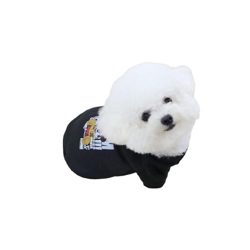 LINPET-In Stock Autumn and Winter Pet Clothes Cartoon Mickey round Neck Sweater Fleece-lined Cat for Common Dogs Clothes Small Dog 4