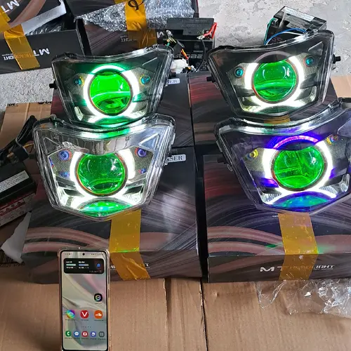 Đèn Bi Cầu Led M10V4 độ pha zhipat suruma cho xe wave 50 100 110cc