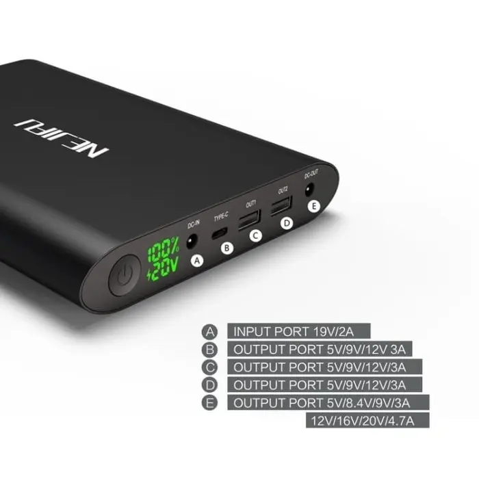 READY STOCK!! Powerbank 50000 mAh, For Laptop, MacBook Fast Charging 3.0 - Hitam 4