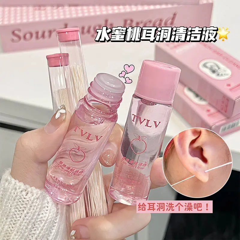 Thanh Làm Sạch Xỏ Lỗ Tai, Thiết Kế Nhỏ Gọn Và Tiện Lợi, Dụng Cụ Vệ Sinh Lỗ Xỏ Tai, Chống Tắc Nghẽn, Dụng Cụ Vệ Sinh Dây Xỏ Tai, Thực Dụng Và An Toàn, 60 Tờ Và Tay Cầm 15ml, Thích Hợp Cho Mọi Loại Xỏ Tai