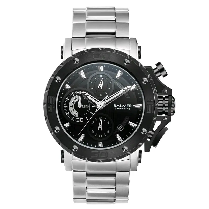 Jam Tangan Pria Balmer 7975 Chronograph Stainless Steel Original Quartz 4