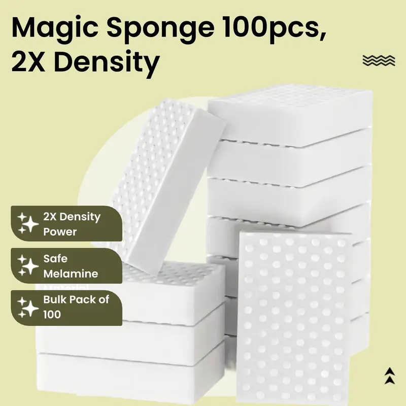 Magic Sponge, 10/30/100pcs Disposable Cleaning Sponge, Durable Melamine Sponge, Household Cleaning Tool for Kitchen, Bathroom, Bathtub, Sink, Furniture, Wall Cleaner 1