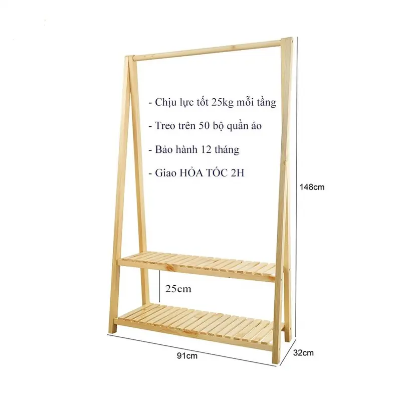 Kệ  treo quần áo, Giá xào treo quần áo chữ A 2 tầng 0