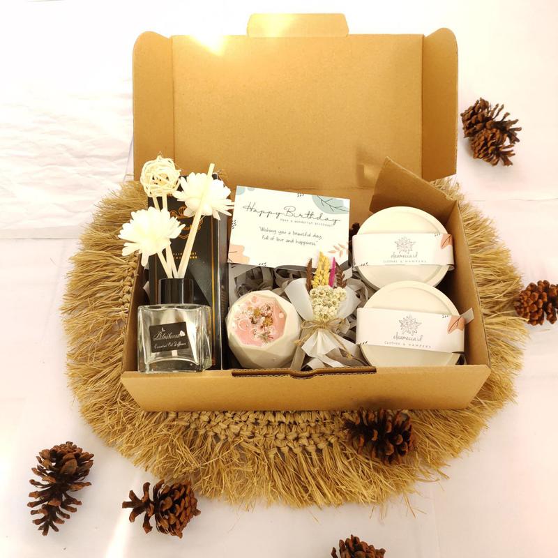 Hampers Reed Diffuser & Lilin Aromaterapi Hexa Rose Kado Ultah - Shop ...