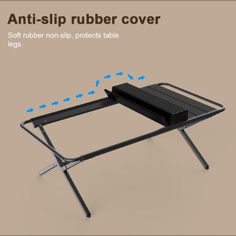 YUANTOOSE Folding Camping Table Aluminum Roll-up Table Portable Picnic Table for Outdoor Camping Picnic BBQ Beach Backyard foldable  chair 3