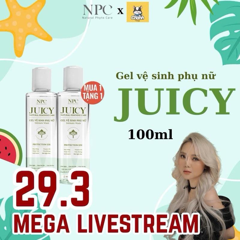 [MUA 1 TẶNG 1] Gel vệ sinh phụ nữ NPC Juicy tinh chất trầu không tràm trà giảm ngứa, không chứa paraben an toàn cho mẹ bầu - chai 100ml dung dịch vệ sinh phụ nữ