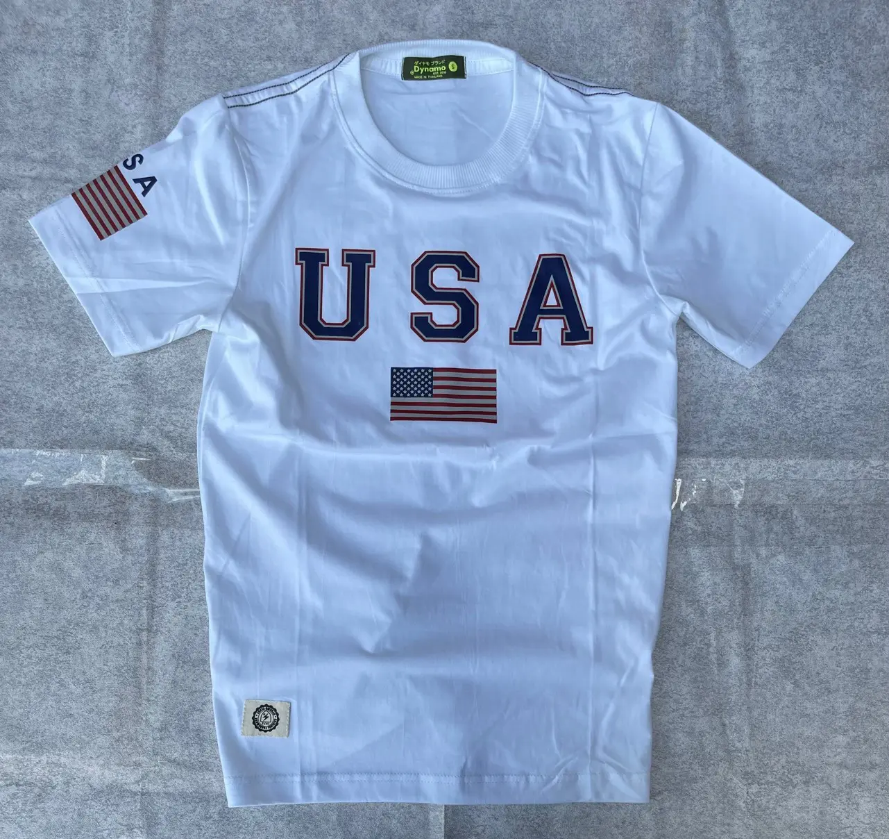 Áo thun Nam Thái Lan chính hãng cotton Thái USAAA Menswear Top Cổ Tròn Trắng