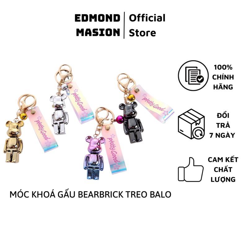 Móc khoá gấu Bearbrick EDMOND MASION MONOGRAM treo balo charm phụ kiện gắn trang trí balo túi xách