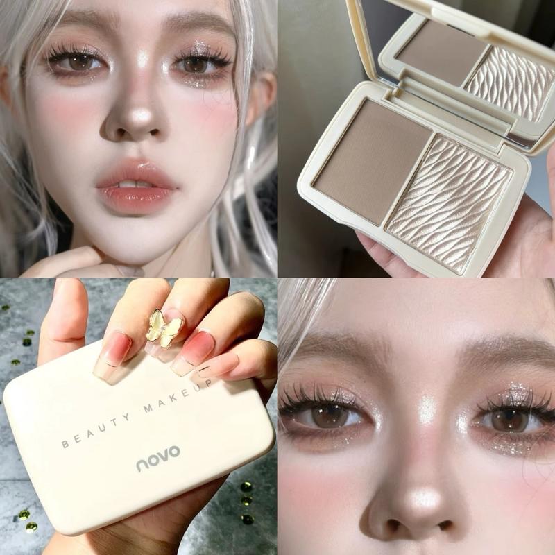 Phấn Mắt Mắt Má Kiêm Nhũ Highlight Novo Beauty Makeup Cosmetic Nữ