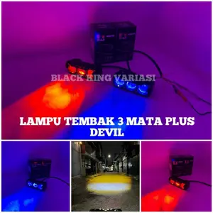 ✅Garansi 5 tahun✅Lampu Tembak SQL 3 Mata Devil Eye Lampu Laser Sql Plus Devil Lampu Tembak Mini 3 Mata Devil Eye Lampu tembak Sorot Led