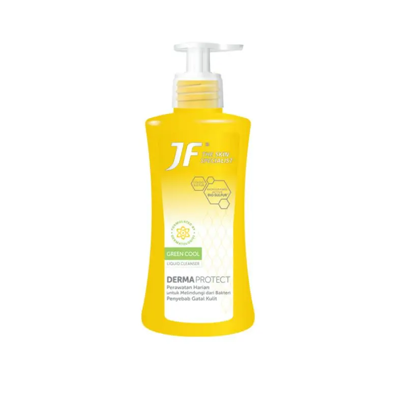 JF Derma Protect Green Cool 200mL Botol (Sabun Mandi Cair Sulfur untuk Gatal)