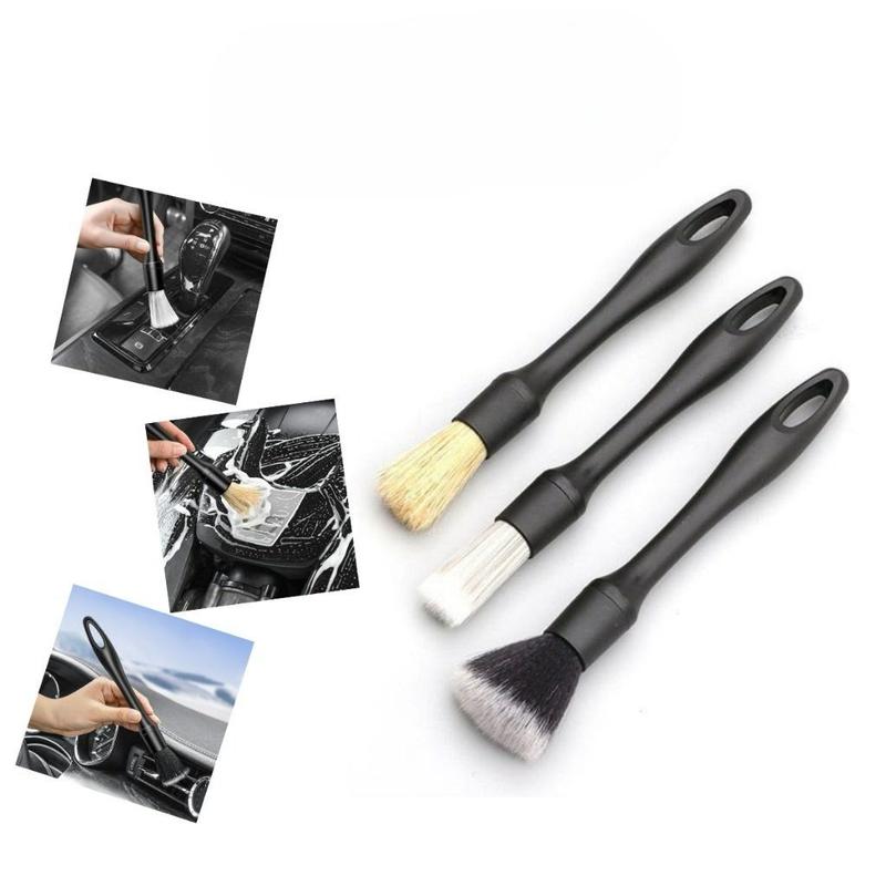 COMBO Bộ 3 Cọ Rửa Xe Lông Heo Cọ Sợi Len Cọ Lông Cước Rửa Chi Tiết Xe Máy Xe Oto Chuyên Nghiệp Lau Xe Phụ Kiện