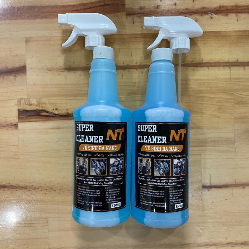 COMBO 2 chai SUPER CLEANER 850ml dùng vệ sinh sên và dầu nhớt, bùn đất cọ  rửa dung dichtay rua