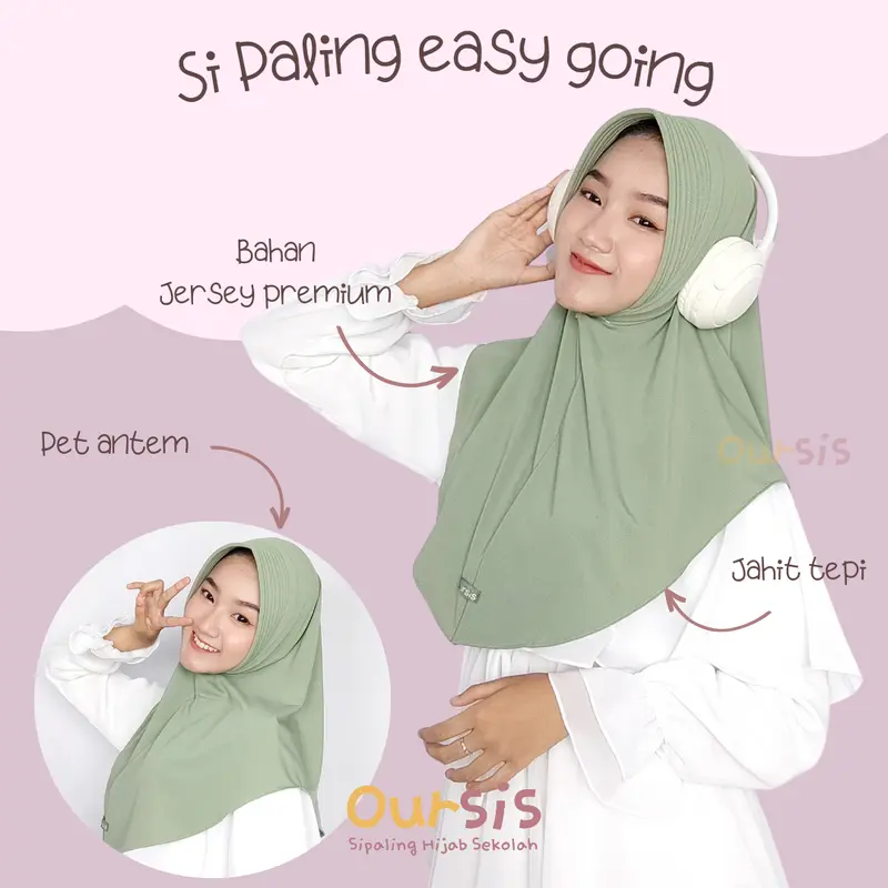 ᴏᴜʀꜱɪꜱ Jilbab Instan Sekolah SiPaling Easy Going 1
