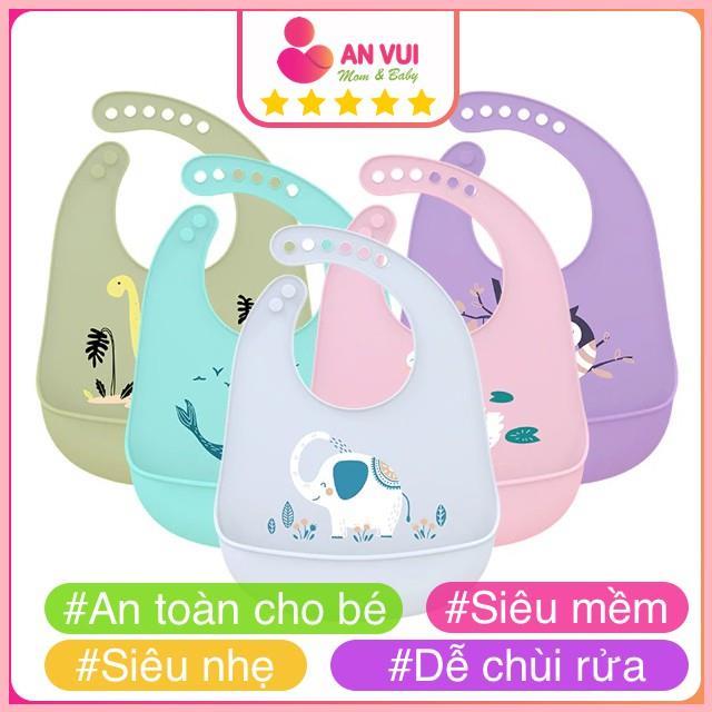 Product Introduction of HDFJADSHOP Yếm ăn dặm cho bé silicon có máng siêu mềm chống thấm nước hình thú mềm mại, an toàn cho bé 0