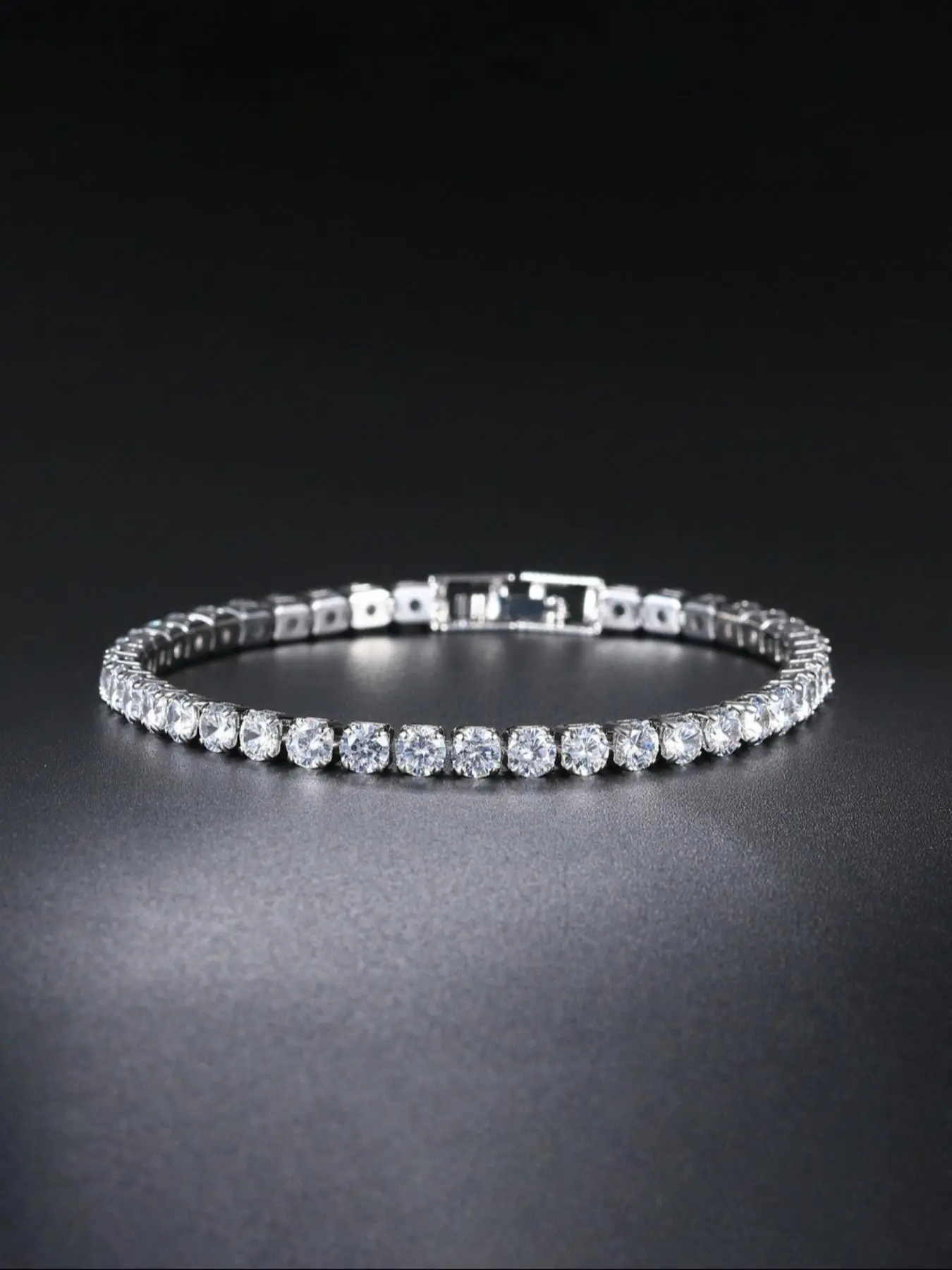 Elegant Artificial Zircon Decorated Bracelet, Fashionable Jewelry for Women & Men for Party, Daily Clothing Decor, Trendy All-match & Exquisite Jewelry for Birthday Gift