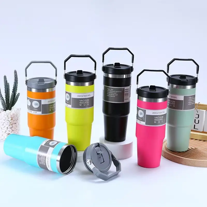 แก้วเก็บอุณหภูมิพร้อมหูหิ้ว ความจุ30OZ/890ML