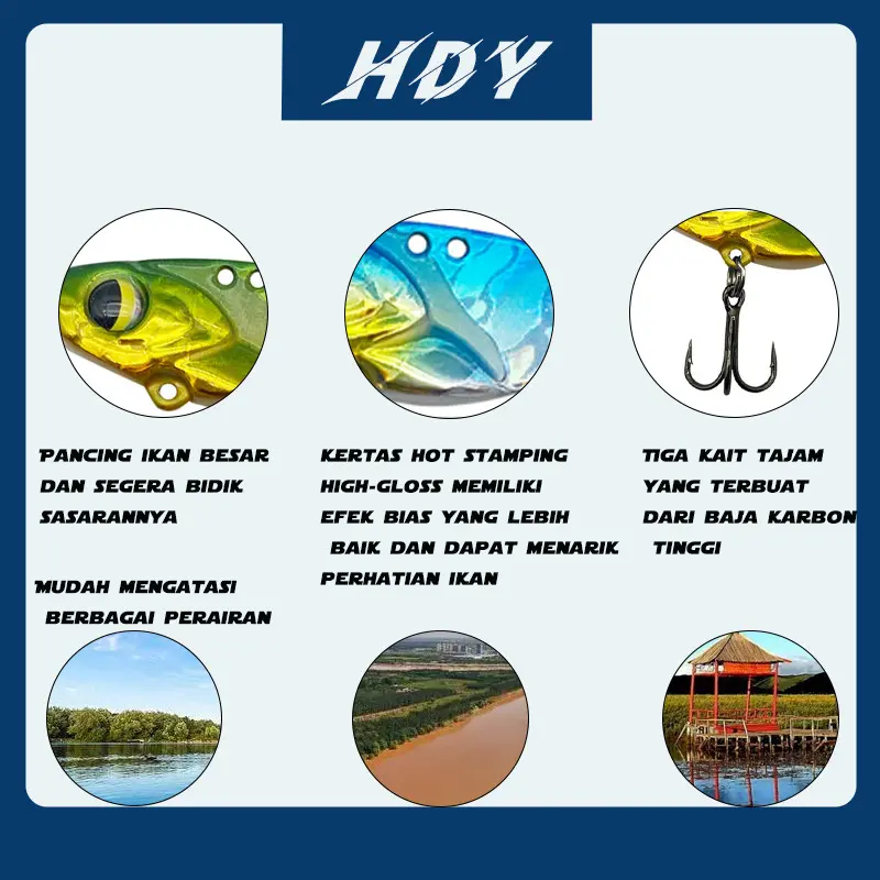 Umpan Casting Umpan Pancing Metal VIB Lure Blade Bait Lure Baits Tembaga Dilapisi Timbal  5g/7g/10g/14g 3