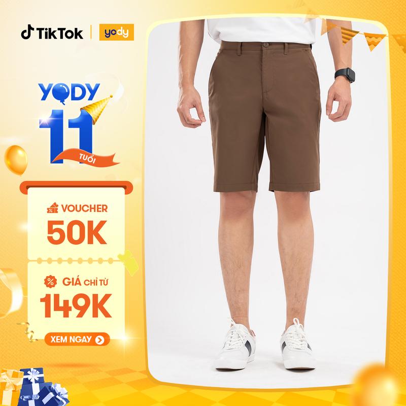 [ Flash sale ] YODY Quần Sooc Nam Phối Túi Sườn QSM6035