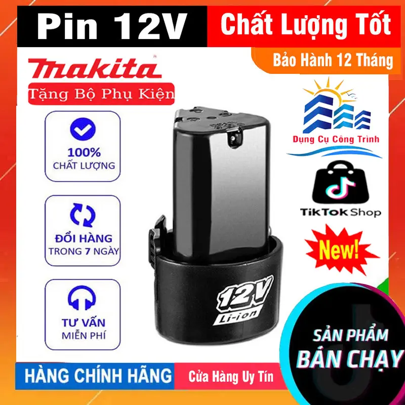 Pin 12V Makita Dành Cho Các Dòng Máy - Pin 12V dành cho đa số các dòng máy khoan pin 12v Dùng Chân Pin Phổ Thông 2