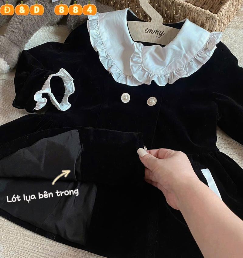 Product Introduction of Áo khoác nhung dáng váy 2 lớp bé gái size 8-30kg . 8