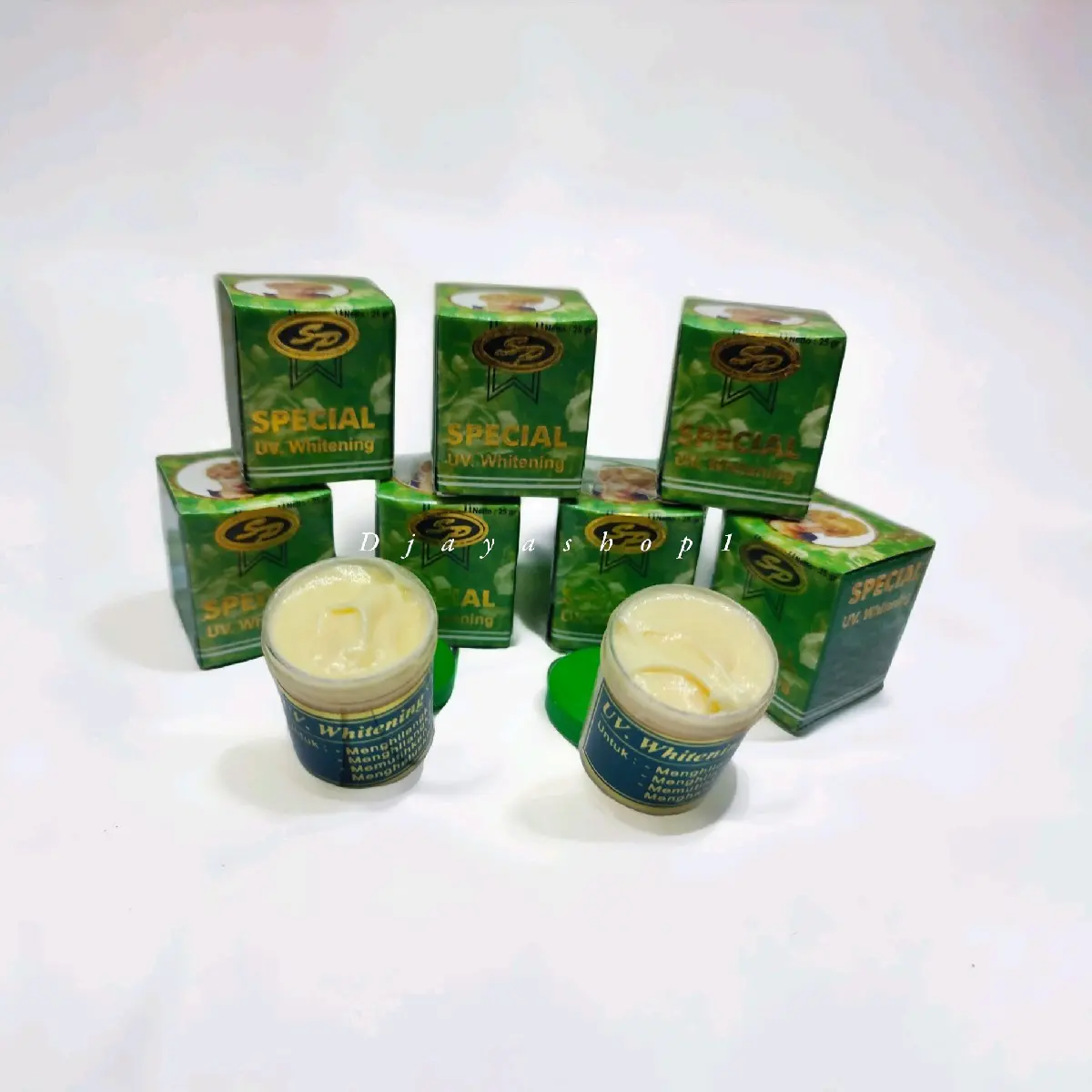 Krim Sp Hijau 2 Spesial Uv Whitening 15gr Pelembab Wajah Moisturizer Mencerahkan Pencerah