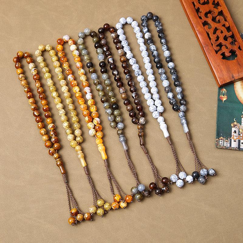 Product Introduction of [LIMITED] Islamic Prayer Beads 33 Natural Coconut – Cracked Texture Misbaha Dhikr Counter, Handcrafted Muslim Accessory for Women/Men 10