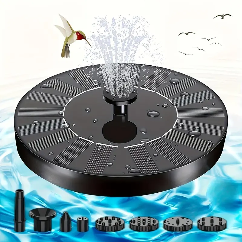 Solar Powered Fountain Pump, Outdoor Solar Bird Bath Fountain, Independent Floating Fountain, Suitable for Garden, Pond, Pool, Garden, Fish Tank, Decor 6