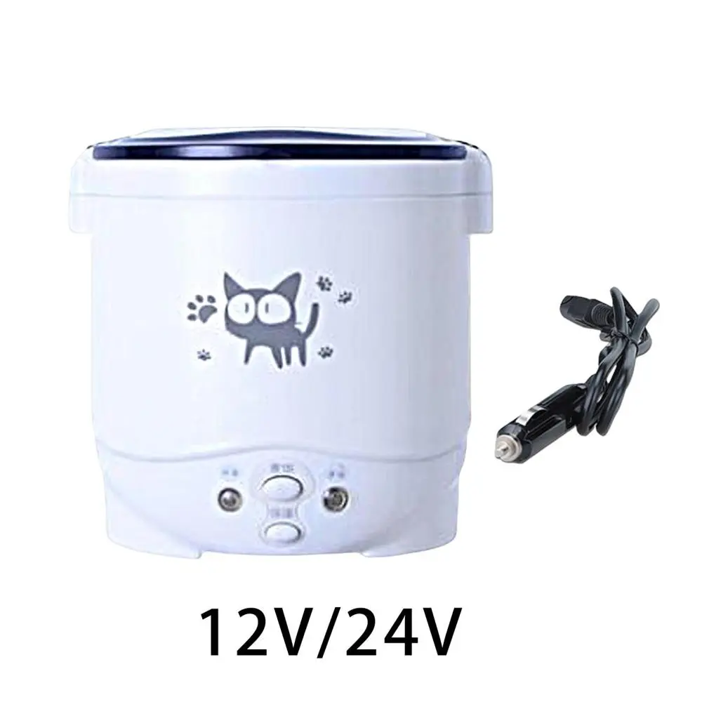 Nồi Cơm Điện Nhỏ 1L, Nồi Súp Đa Năng, Hộp Đựng Thức Ăn, Máy Sưởi Bữa Ăn, Máy Nấu Cháo Cho Chuyến Đi, Cắm Trại, Xe Hơi, RV